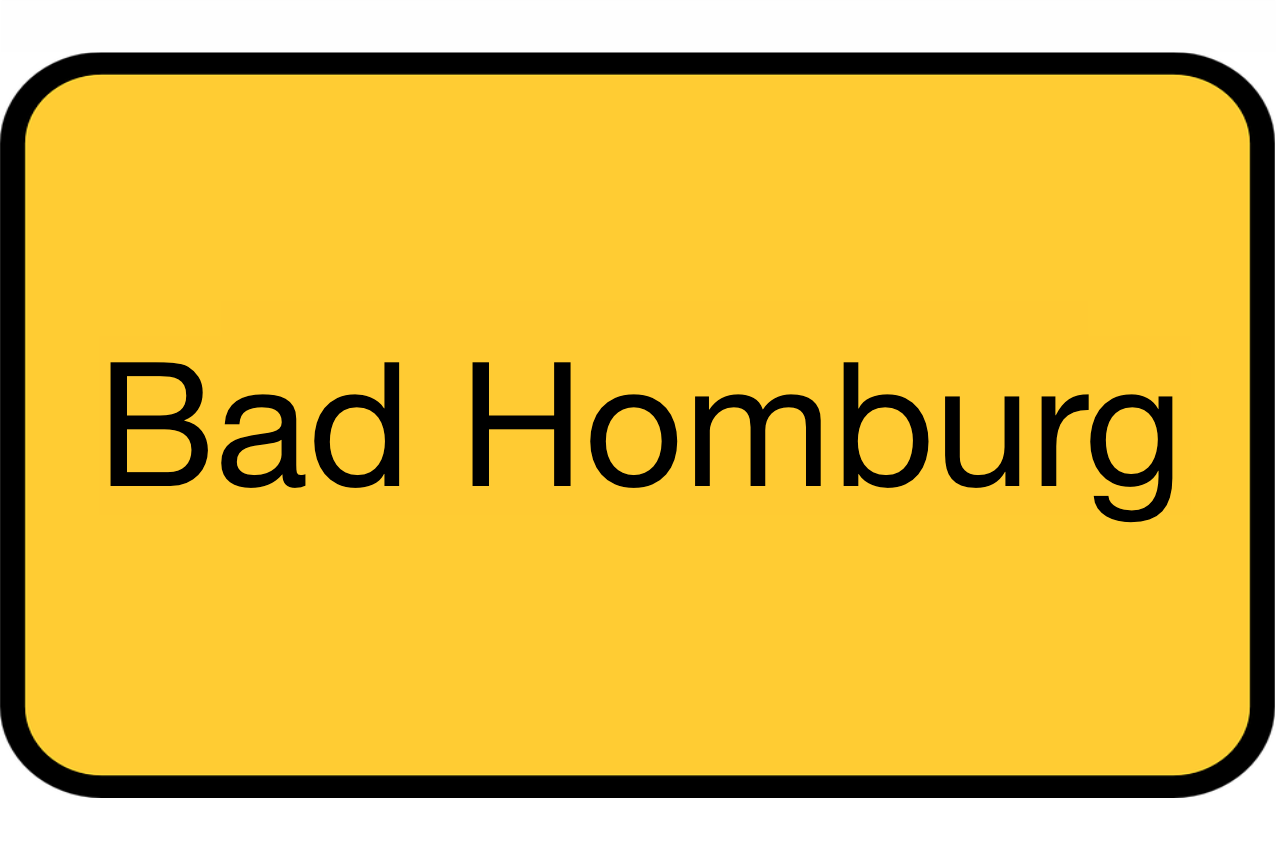 Verkehrsschild Kursort Bad Homburg