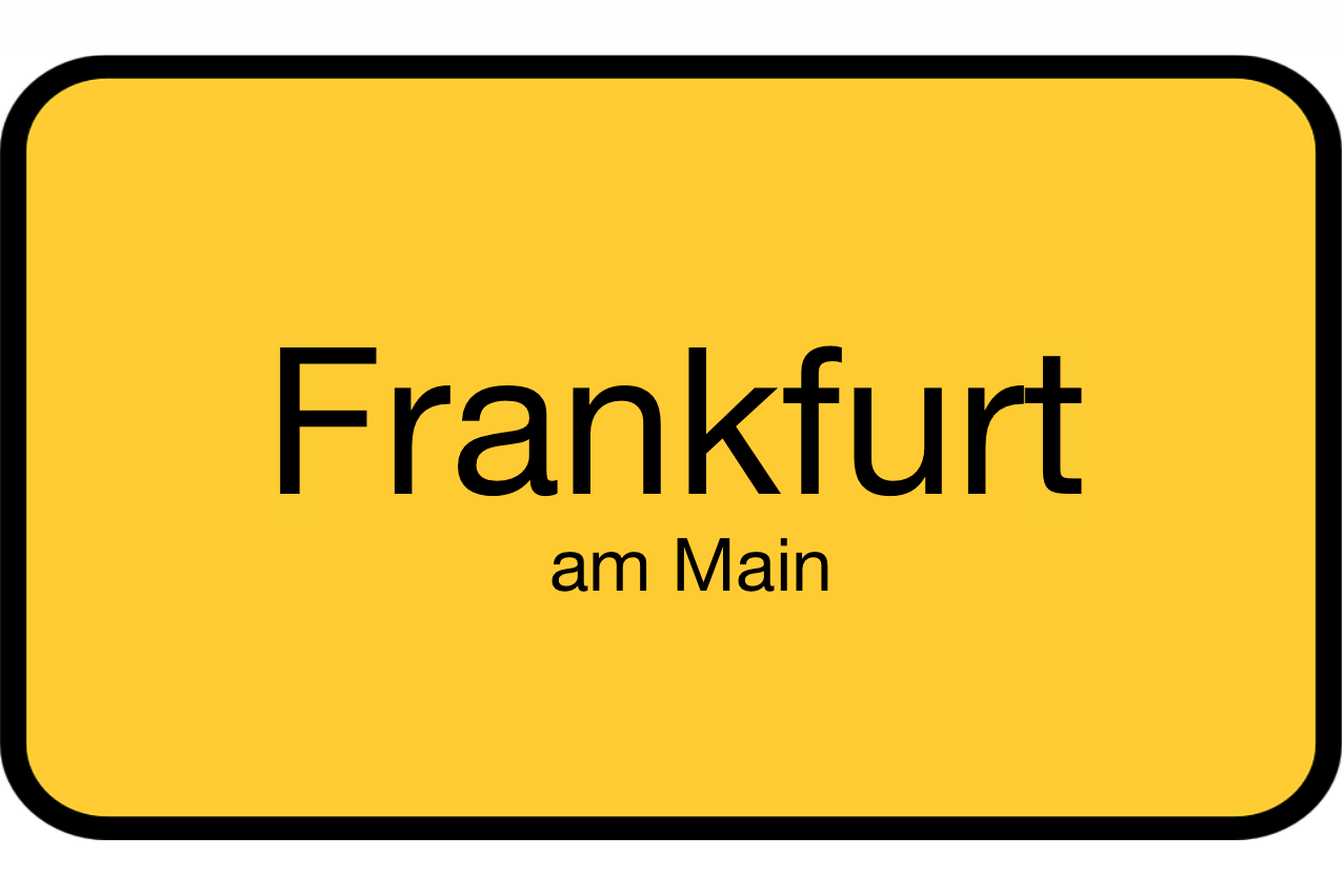 Verkehrsschild Kursort Frankfurt
