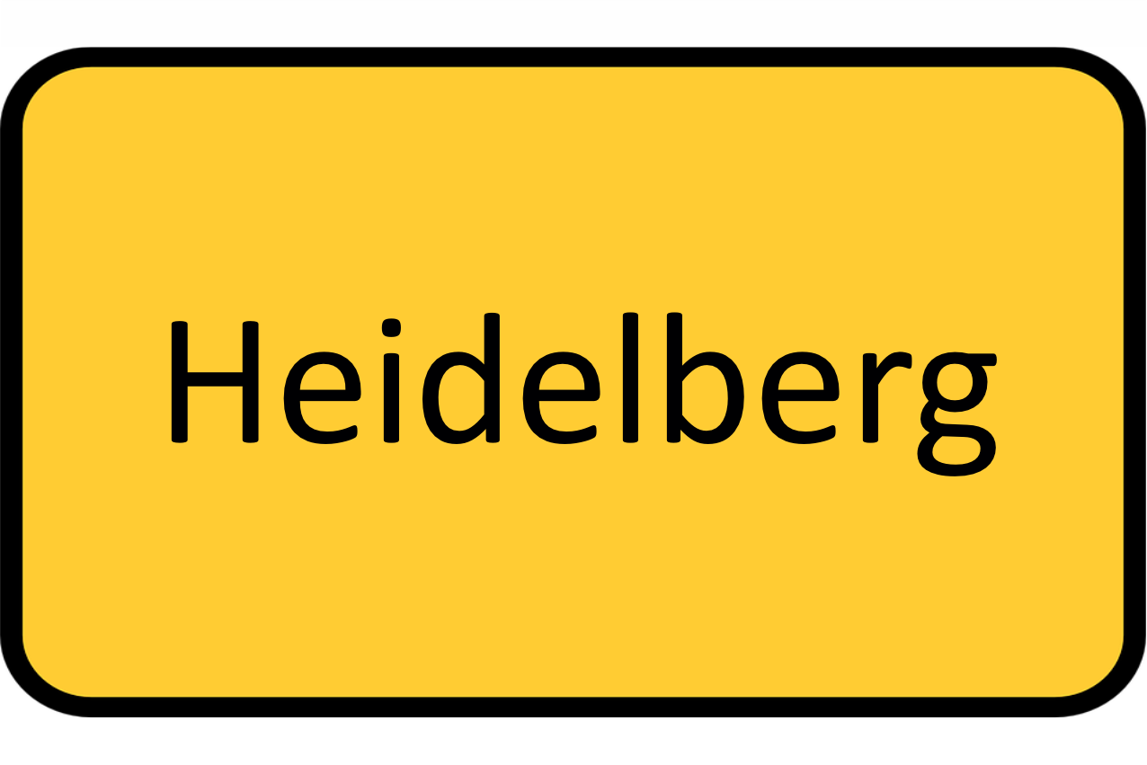 Verkehrsschild Kursort Heidelberg