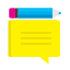 Symbol Bleistift und Notizheft